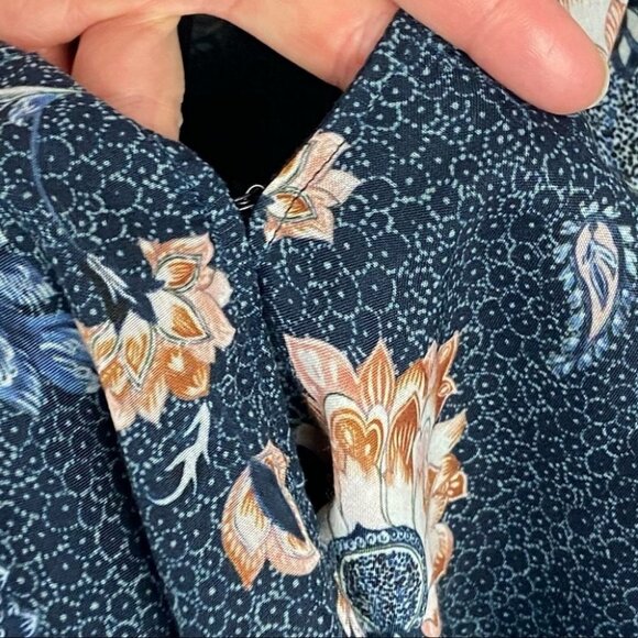 The JetSet Diaries TJD Boho Bell Sleeve Hippie Print Top Size XS Bohemian Blouse - Picture 6 of 10